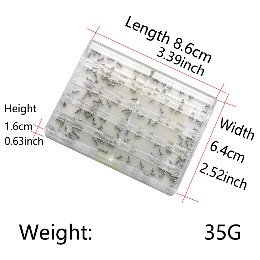 Watch parts 304 stainless steel self tapping screws watch back cover bottom cover mini screws