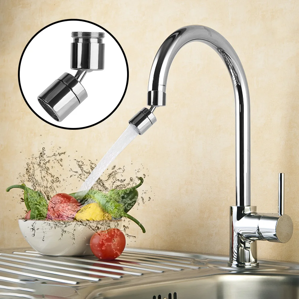 

Universal Faucet Nozzle Faucet Stainless Steel Kitchen Faucet Splash-Proof Swivel 720°Rotation Bath Faucet Water Saving