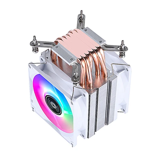 Imagen 2 del producto Ventilador de refrigeración de PC eficiente, procesador de refrigeración de CPU de tubo de calor 2/4/6, instalación LGA775 115x1200 1700 1366 i3 i5 i7 PWM refrigerado por aire