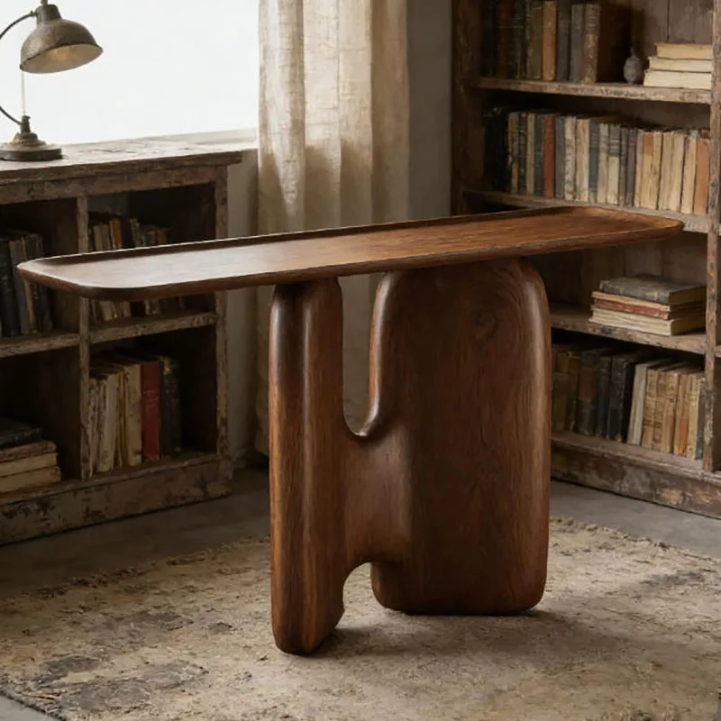 Display Vintage Console Table European Hallway Luxury Console Table Aesthetic Entryways Tavolo Salotto Living Room Furniture image 4