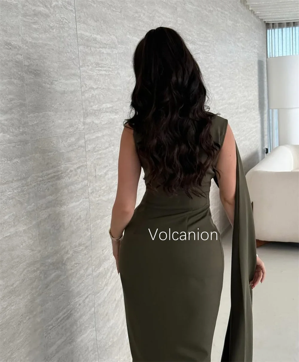 Customized Jersey Button High Collar Sheath Midi Dresses Bespoke Occasion Homecoming Classic Simple Sizes Available