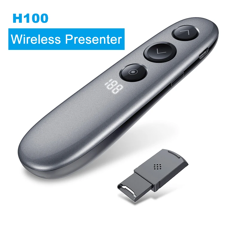 H100 Spotlight Wireless Presenter Remote with Air Mouse TF card PPT Powerpoint Pen Pointer Presentation for Meeting Teaching