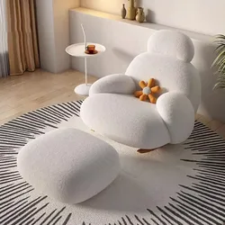 Poggiapiedi Sedia da soggiorno moderna Supporto per la schiena di lusso Poltrona lounge pigra Divano reclinabile Fauteuil Salon Repliche di mobili di design