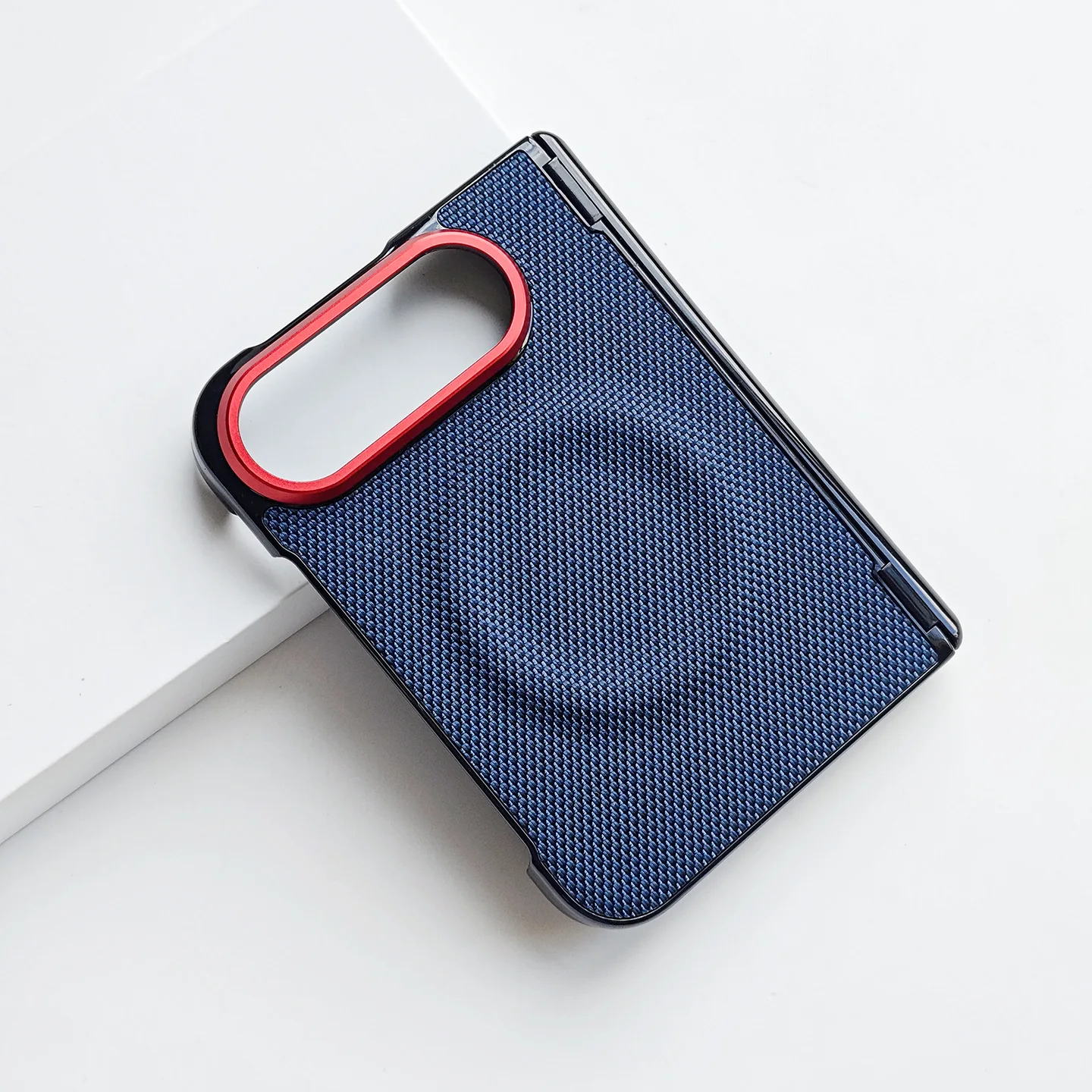 Woven Fabric Texture Magnetic Case for IPhone duo 18 Fold Electroplated Camera Frame Hinge Protect Shockproof Hard Phone Cover - view 5