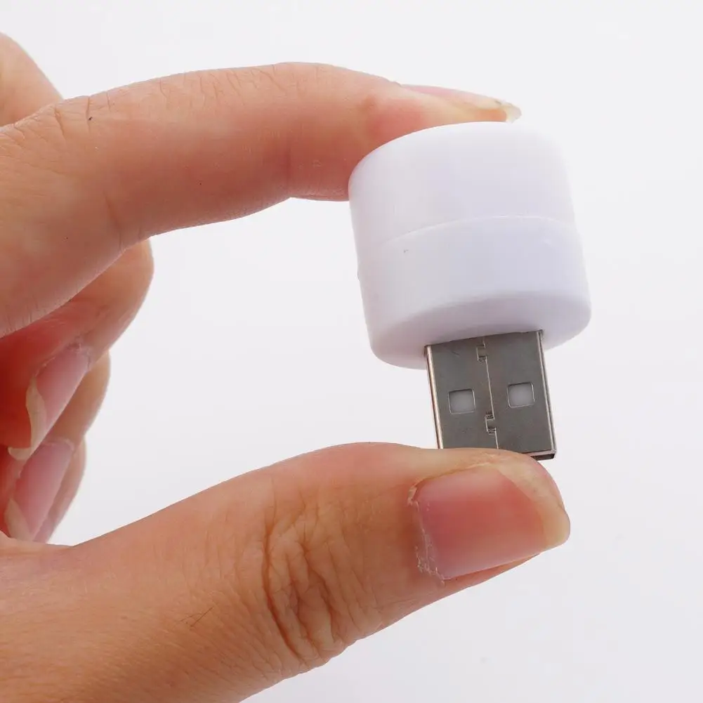 ﻿   Mini lámpara de noche con enchufe USB, mesa LED, enchufe para habitación, decoración de lectura de libros nocturnos, luz redonda, protección ocular, luz blanca cálida para dormitorio