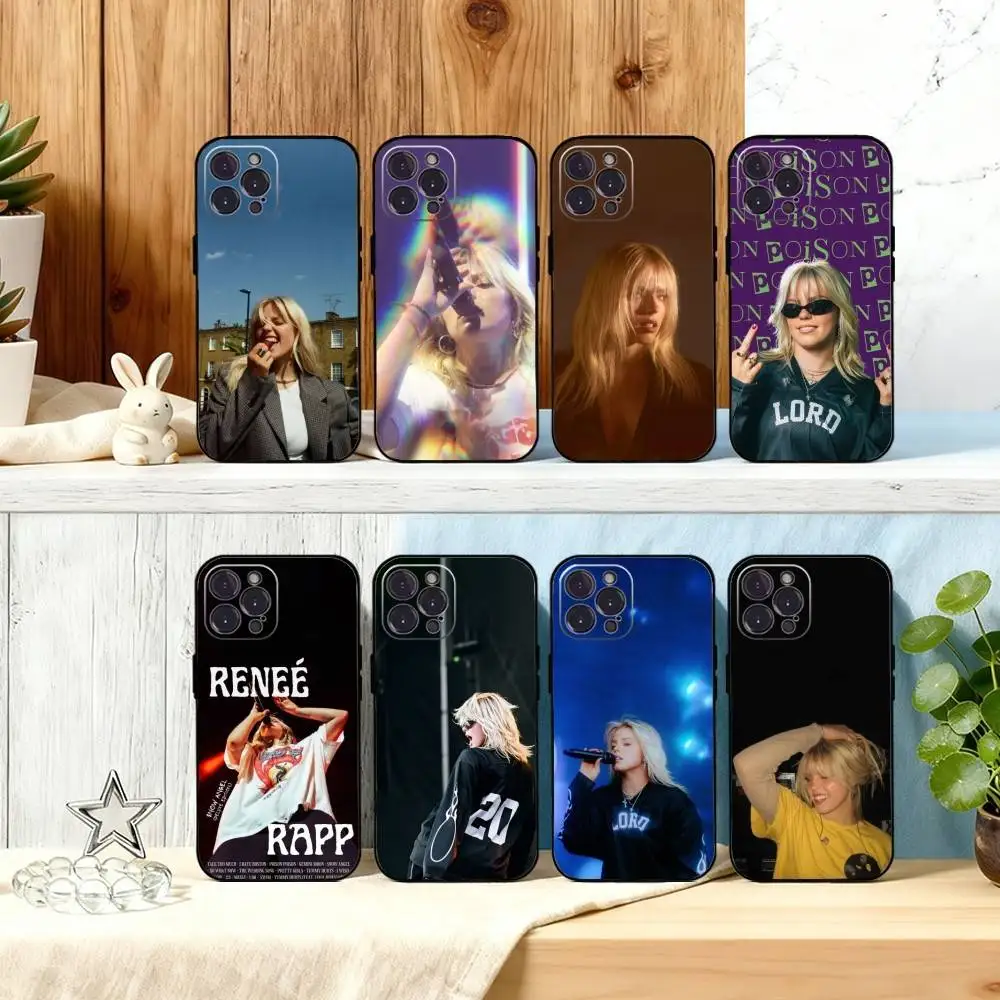 

Singer R-Renee R-Rapp Phone Case For iPhone17 16 15 14 13 12 11 Pro Max Plus,5G Soft Black Case