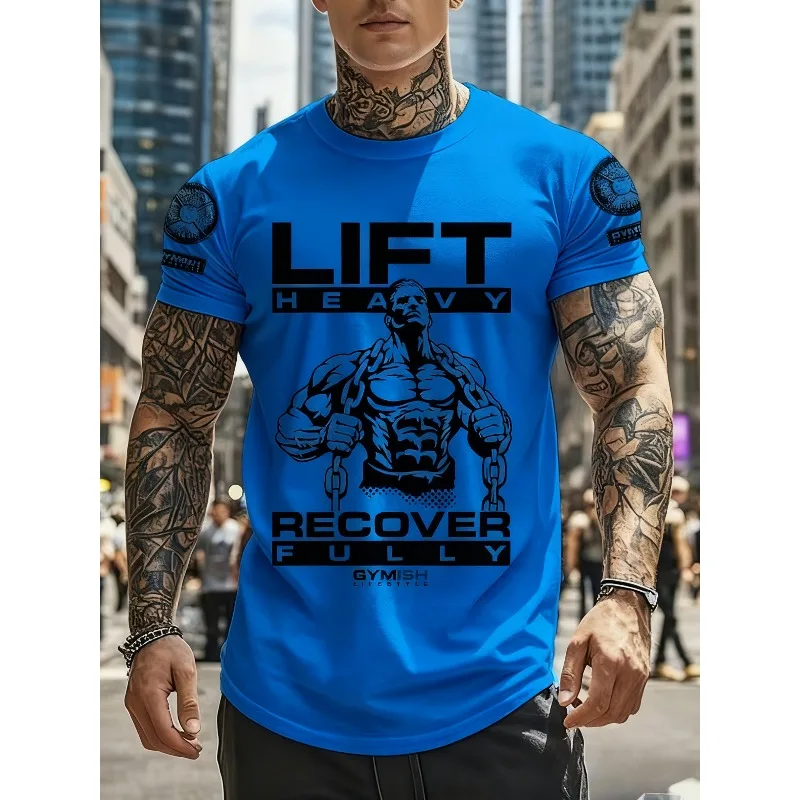 تي شيرت Muscular Man Tough Guy ثلاثي الأبعاد مطبوع قابل للتنفس واستعادة كاملة للتمرين واللياقة البدنية المضحكة سريعة الجفاف للارتداء اليومي #4