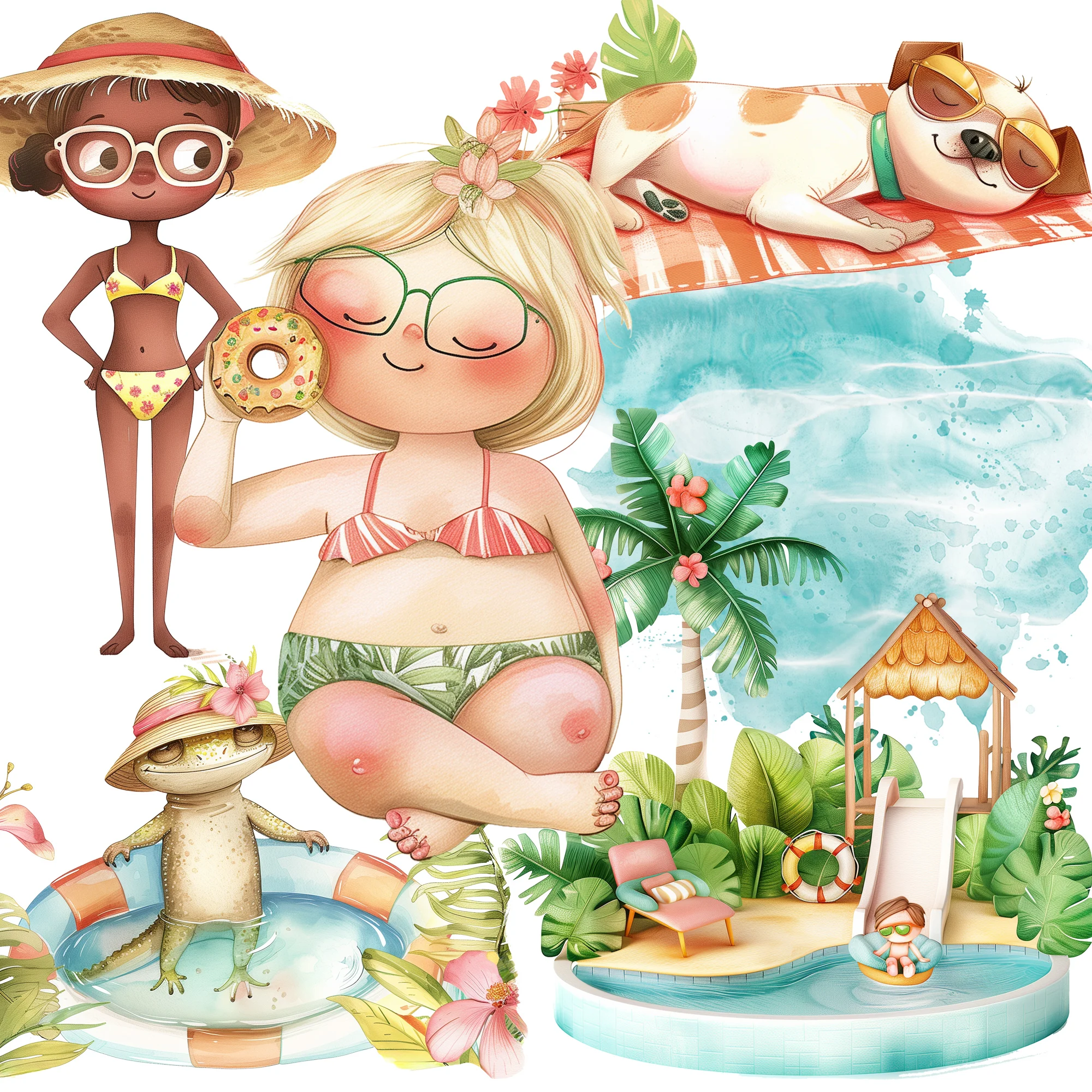 JAIIMAN 81-90pieces(1.18-3.93in) 대형 DIY 장식용 자체 접착 스티커, 스크랩북 용품, 정크 저널 키트용