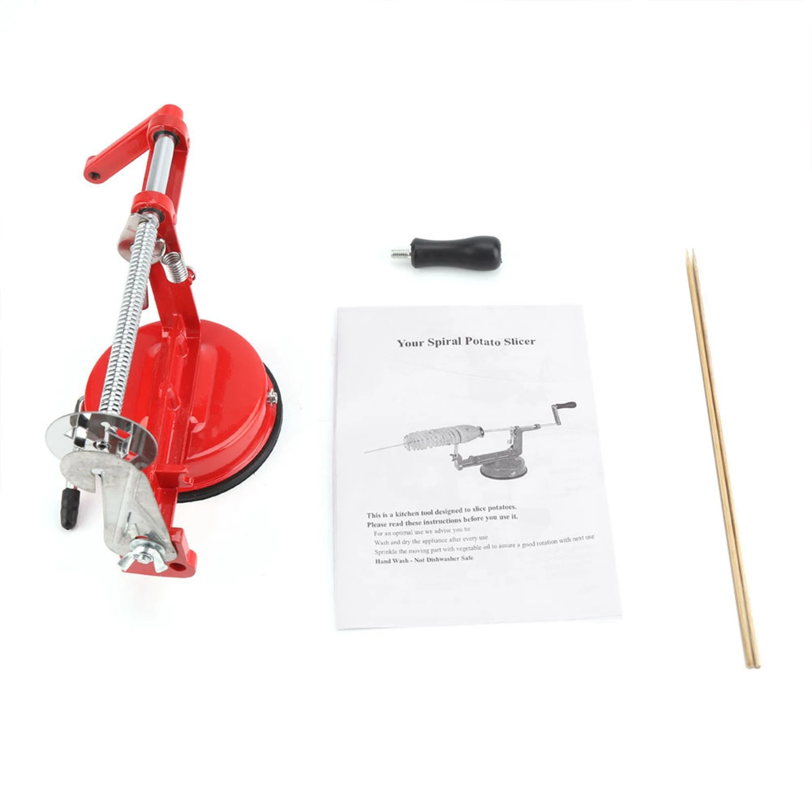 

Manual Spiral Potato Slicer Stainless Steel Hand Crank Potato Chip Cutter Suction Cup Base Sturdy/Durable Kitchen Cooking Tools