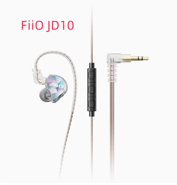 FiiO JD10 Wired Earphones HIFI Stereo Bass Music Earbuds In Ear Sport Headphones Gaming Headset