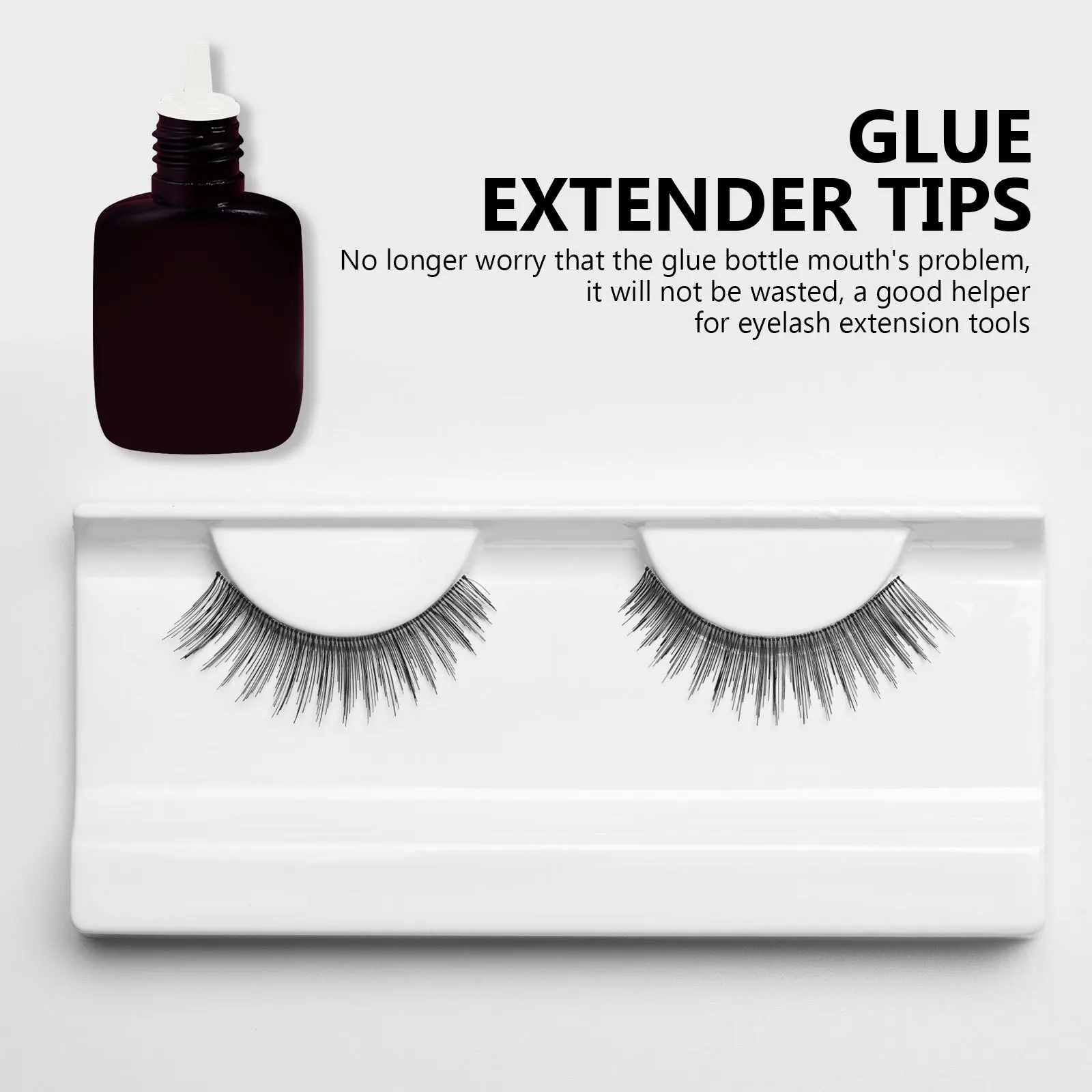 Bouchons de bouteille de colle pour cils, 100 pièces, bouchons en plastique pour Extension de cils, bouchon de buse de bouteille de colle pour cils, bouchons de remplacement pour cils