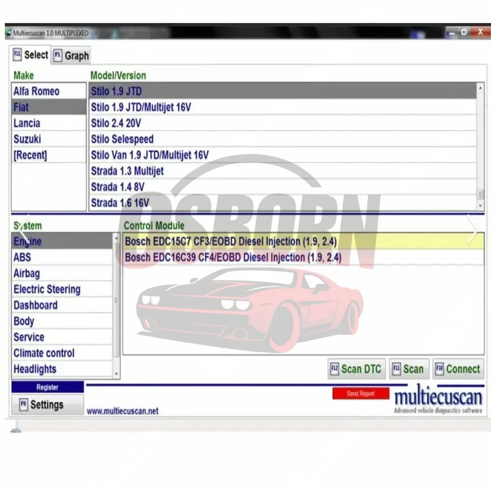Multiecuscan V4.9 v4.8 v5.0 para Fiat Chrysler Dod/ge Jeep Su/zuki Software de escáner 4.9 funciona con herramientas elm327 obd2