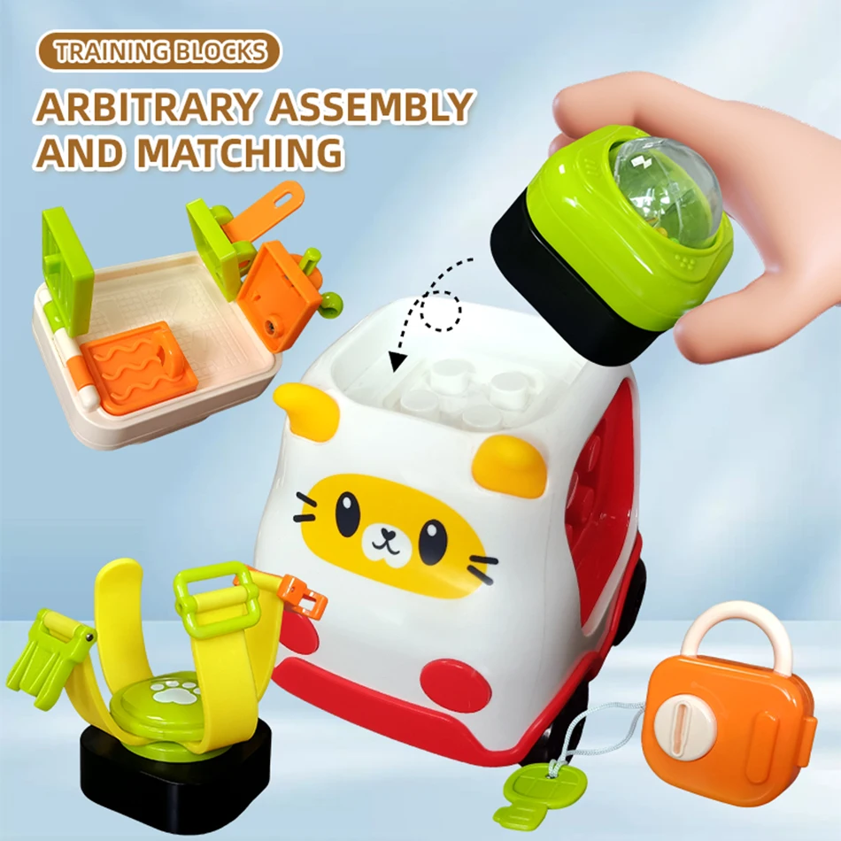 2in1 طفل مشغول الكرة لطيف سيارات لعب مونتيسوري التعليم لعب للتعلم الحسية مهدئا فنجر عمل غرامة لعبة تدريب هدايا الطفل