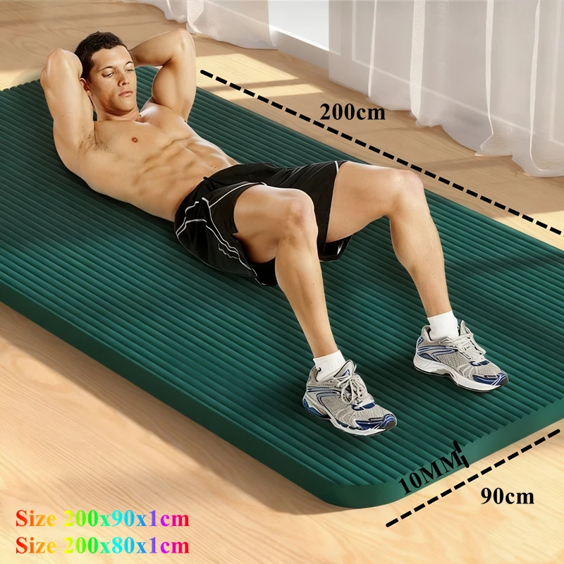 

200cmx90cmx1cm Yoga Mat NBR Slide Gym Pilates Gym Non-slip Durable Indoor Mat for Pilates Fitness & Training Sport Mat for Yoga