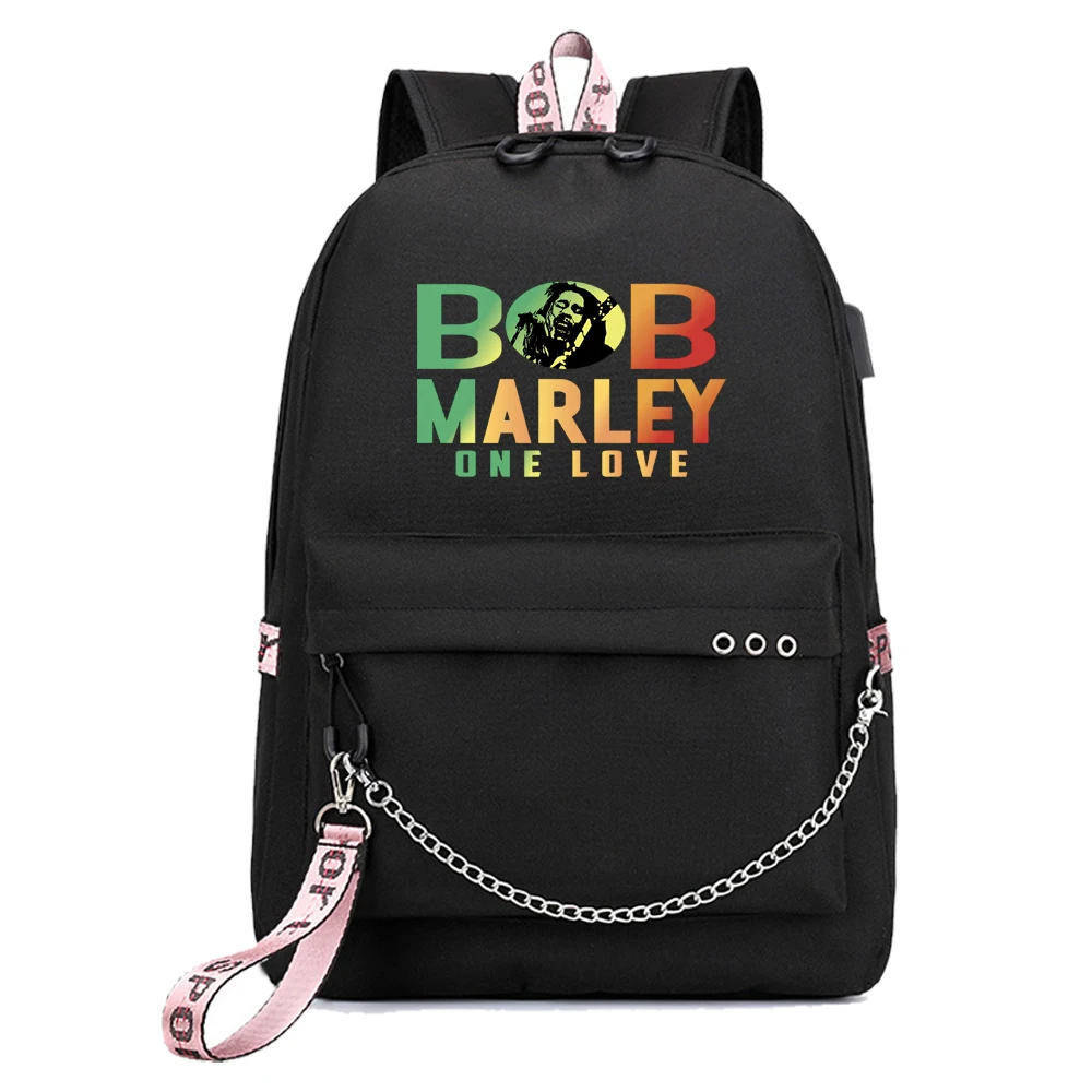 Hot Bob Marley ONE LOVE Backpack Popular Music Student Fashion Travel Backpacks Outdoor Sport School Bag