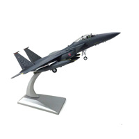 1:100 Scale U.S. F-15E Strike Eagle Supersonic Fighter Jet Model Aluminum Alloy Airplane Display Stand Collectible Gift