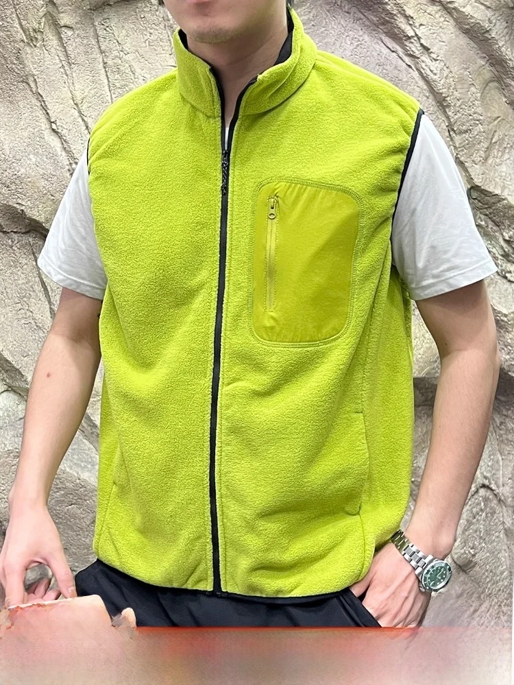 على الوجهين Fce Thiened الخريف الشتاء الرجال سترة Jaet الوقوف طوق العصرية لون نقي يندبروف ملابس خارجية دافئة #1