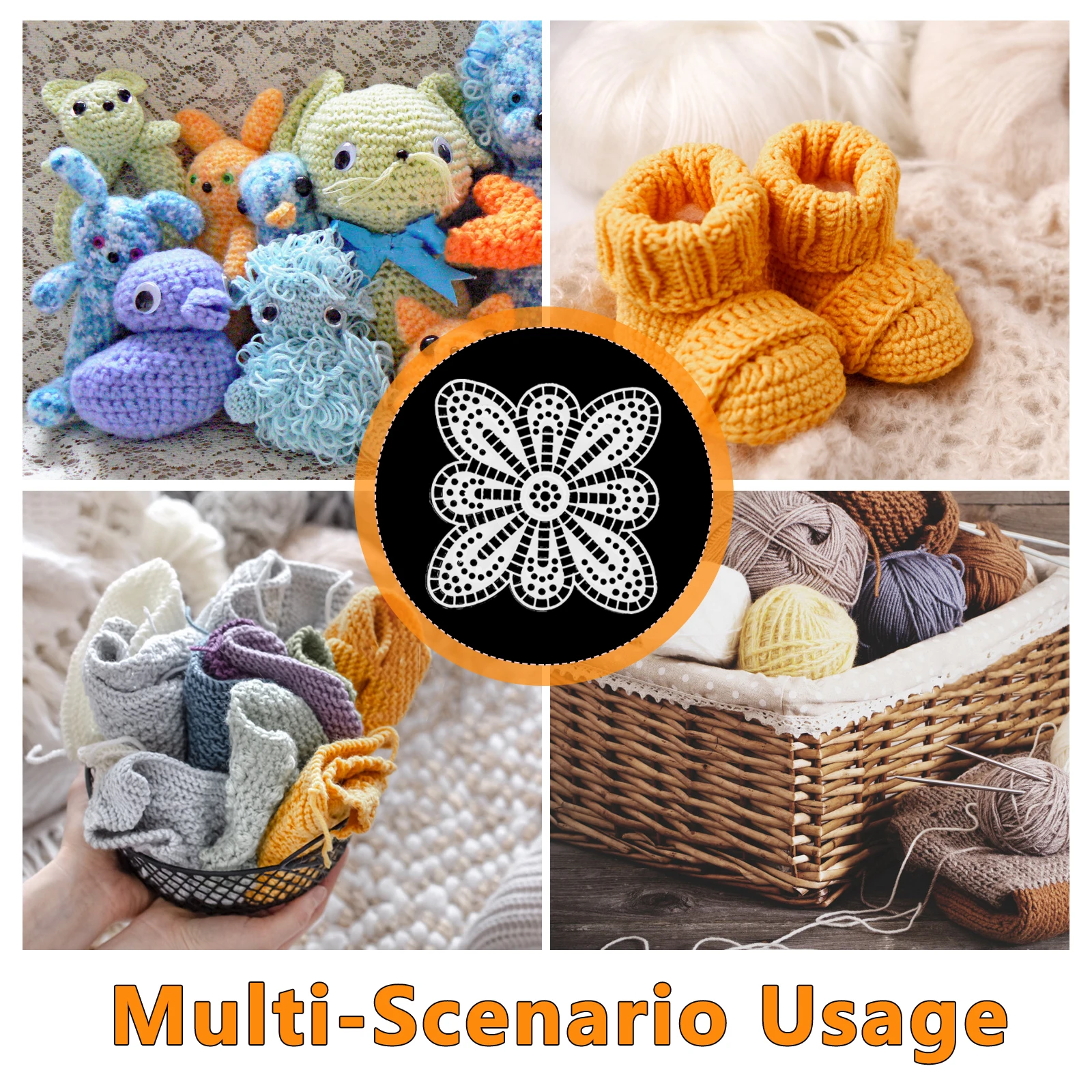 

15Pcs Plastic Mesh Canvas Sheets DIY Crafting Petal Grid Design Large Medium Small Plastic Canvas Kit for Handicraft Projects