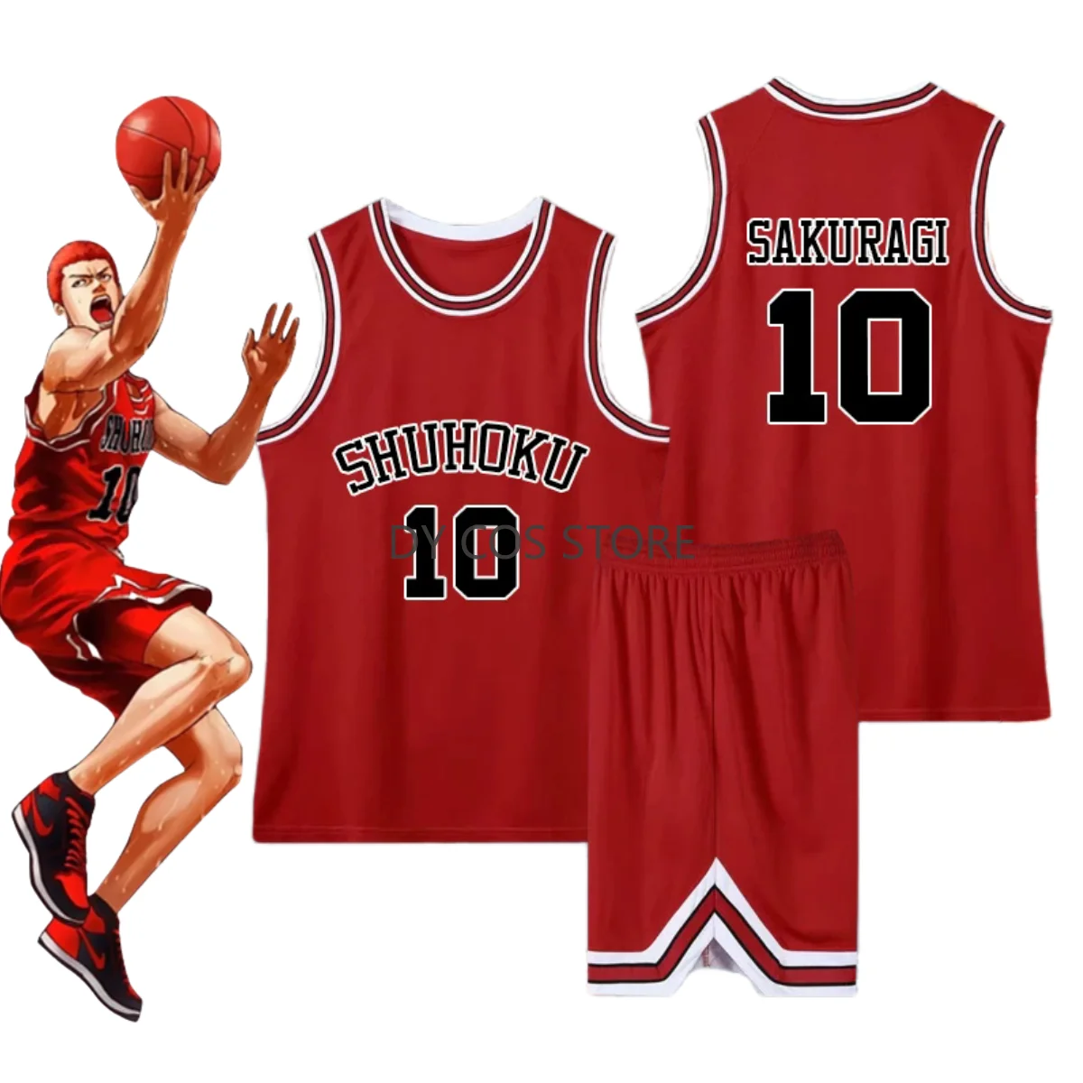 Anime Slam Dunk Sakuragi Hanamichi Rukawa Kaede Akagi Takenori Ryota Miyagi Cosplay Costume Red Basketball Clothes Jersey Suit