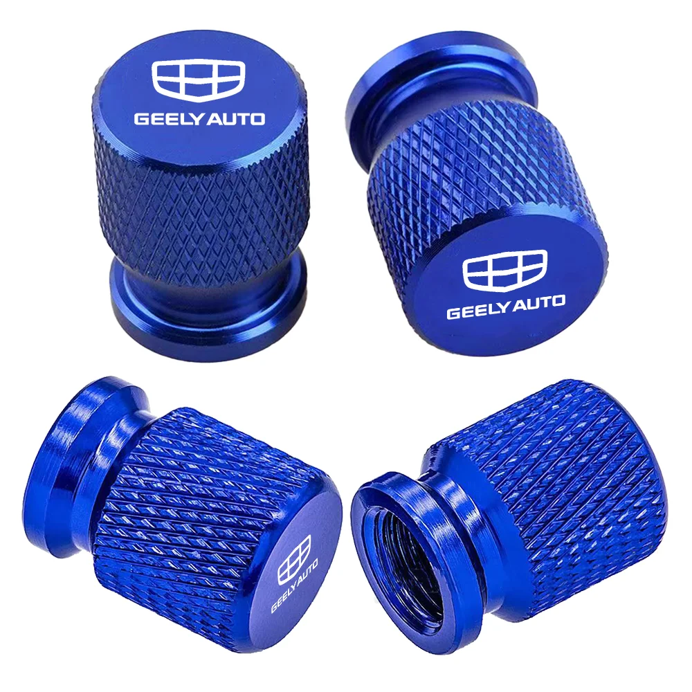 4PC Car Wheel Tire Valve Caps Tyre Stem Covers Airdust Waterproof For Geely geometry C Emgrand Gc6 Gx3 Ec7 Atlas Cross NL3 X6 GS