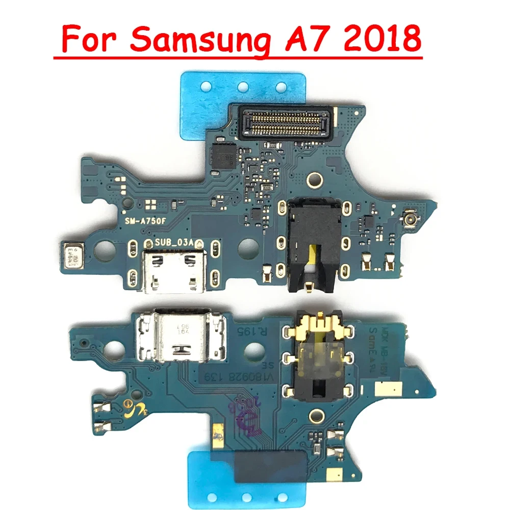 

10Pcs，USB Charge Dock Socket Jack Connector Flex Cable For Samsung A7 2018 A750F Charging Board Module