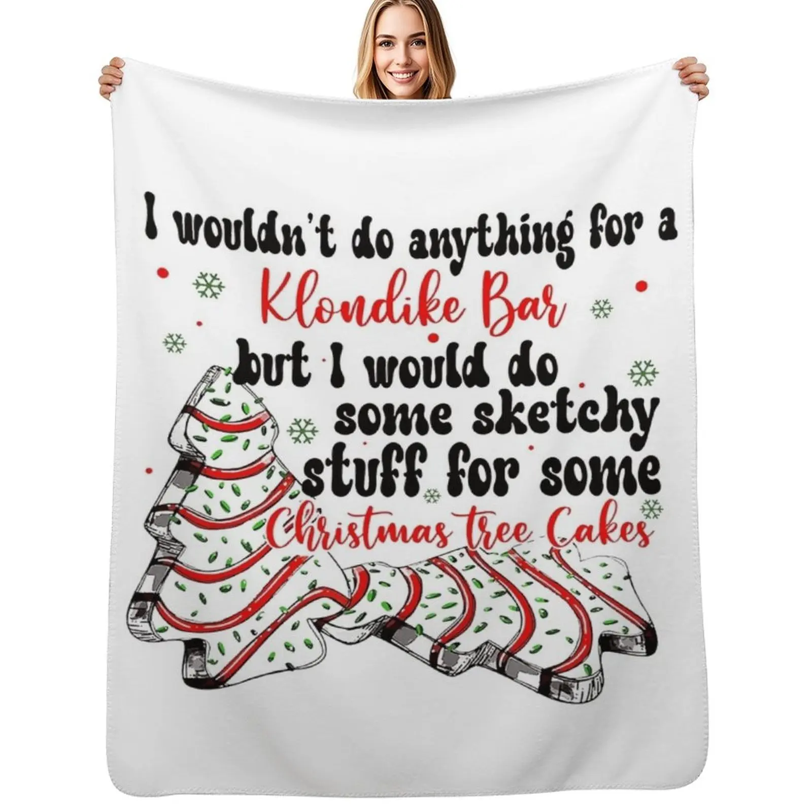 Little Debbie Holiday Cake, Little Debbie, Funny Xmas Crewneck, Christmas Tree, Tree Cake Holiday Throw Blanket