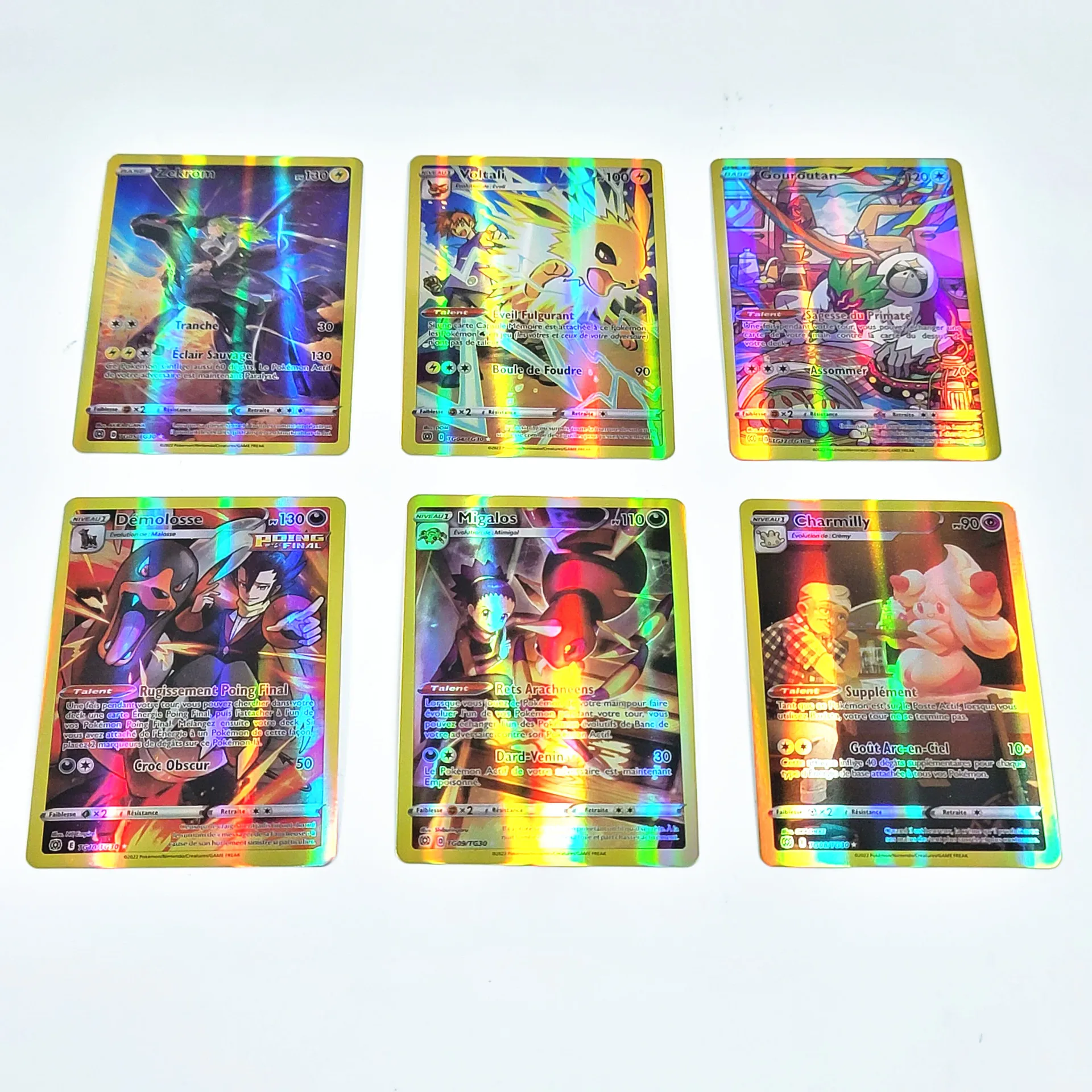 64pcs/set French Vstar Full Flash Card Laser Non Repetitive Pokemon Anime Board Game Collection Cards Children's Toy Gift