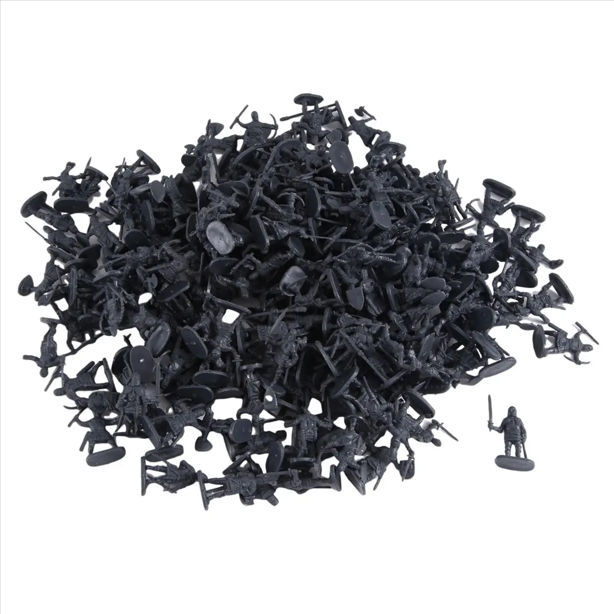 ABPF 1:72 200/Set Plastic Ancient Figures Toy Soldiers Men Swordsman Action Figure DIY War Scene Toys Grey