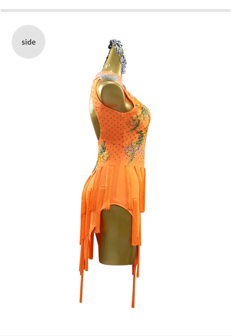 2026 Lateinamerikanischer Tanzrock Party-Federkleid Elegantes Sport-Abschlussball-Outfit Samba-Wettbewerbskostüm Mädchen Sexy Cabaret-Tanzkleidung – Detail 9
