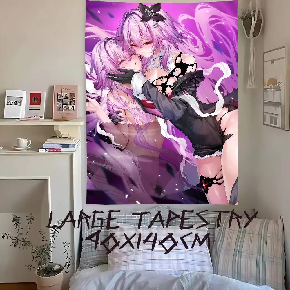 Pretty Hot Girl Evernight Fashion Honkai Star Rail Gaming Tapestry Art Room Home Decor Decorative Wall Bedroom Living Room Dorm