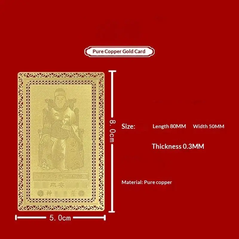 Tai-Sui-Segens-Gebets-Goldkarte 1/2 Stück Feng Shui Exorzismus-Schutz für Geburtstagsüberraschung Spirituelles Geschenk – Detail 6