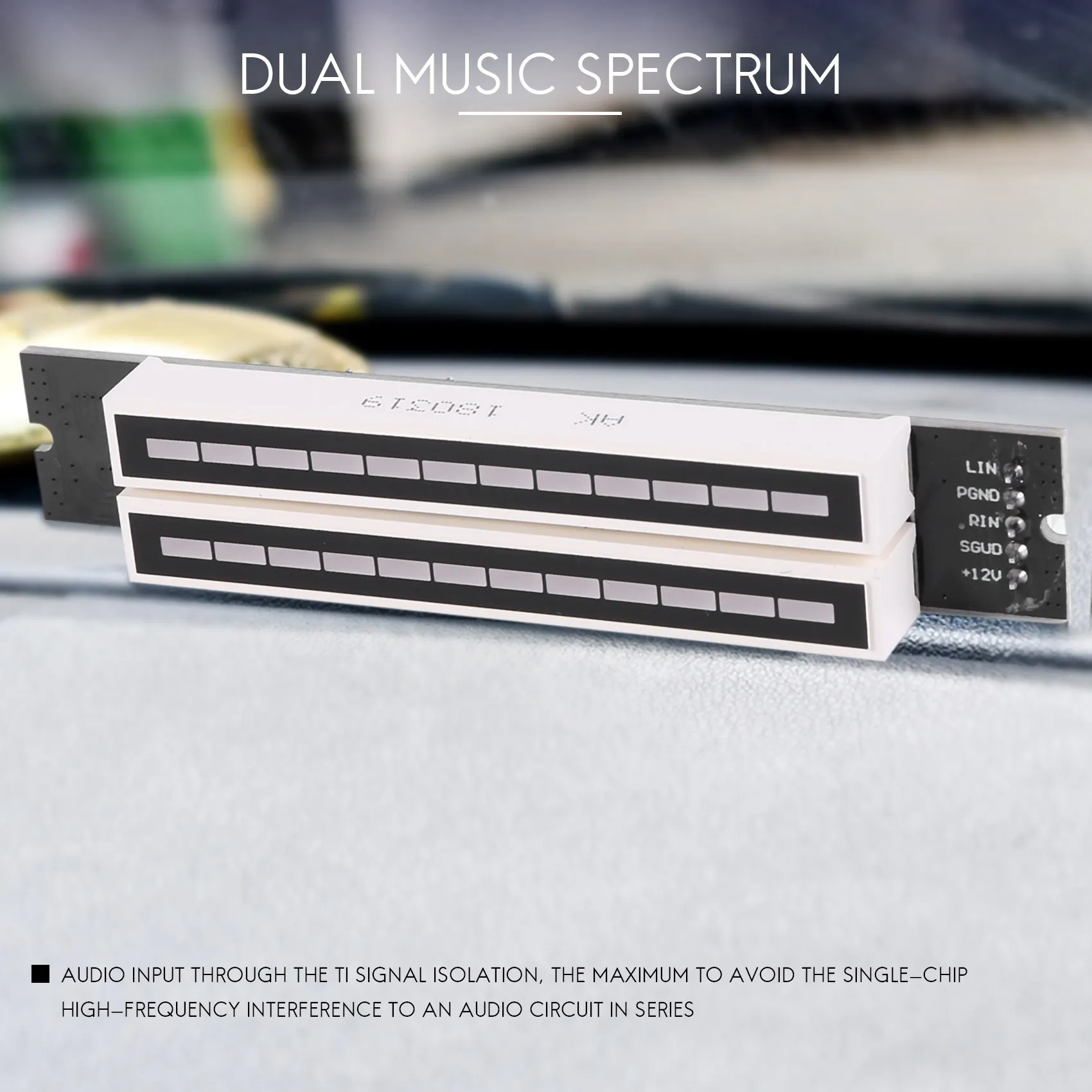 Dual 12 Music Level Indicator LED Spectrum VU Meter Amplifier Lamps Light Speed Adjustable Board For MP3 DC 7-12V-AU47