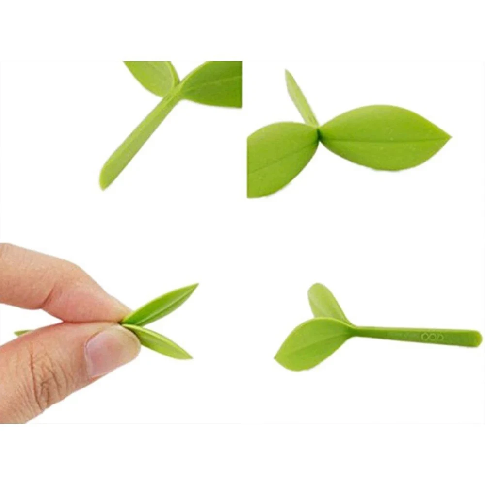 Silicone Bookmark com Little Grass Buds, Papelaria Criativa para Leitura, Folhas Pequenas, Sprout Bookmark, Presentes do estudante