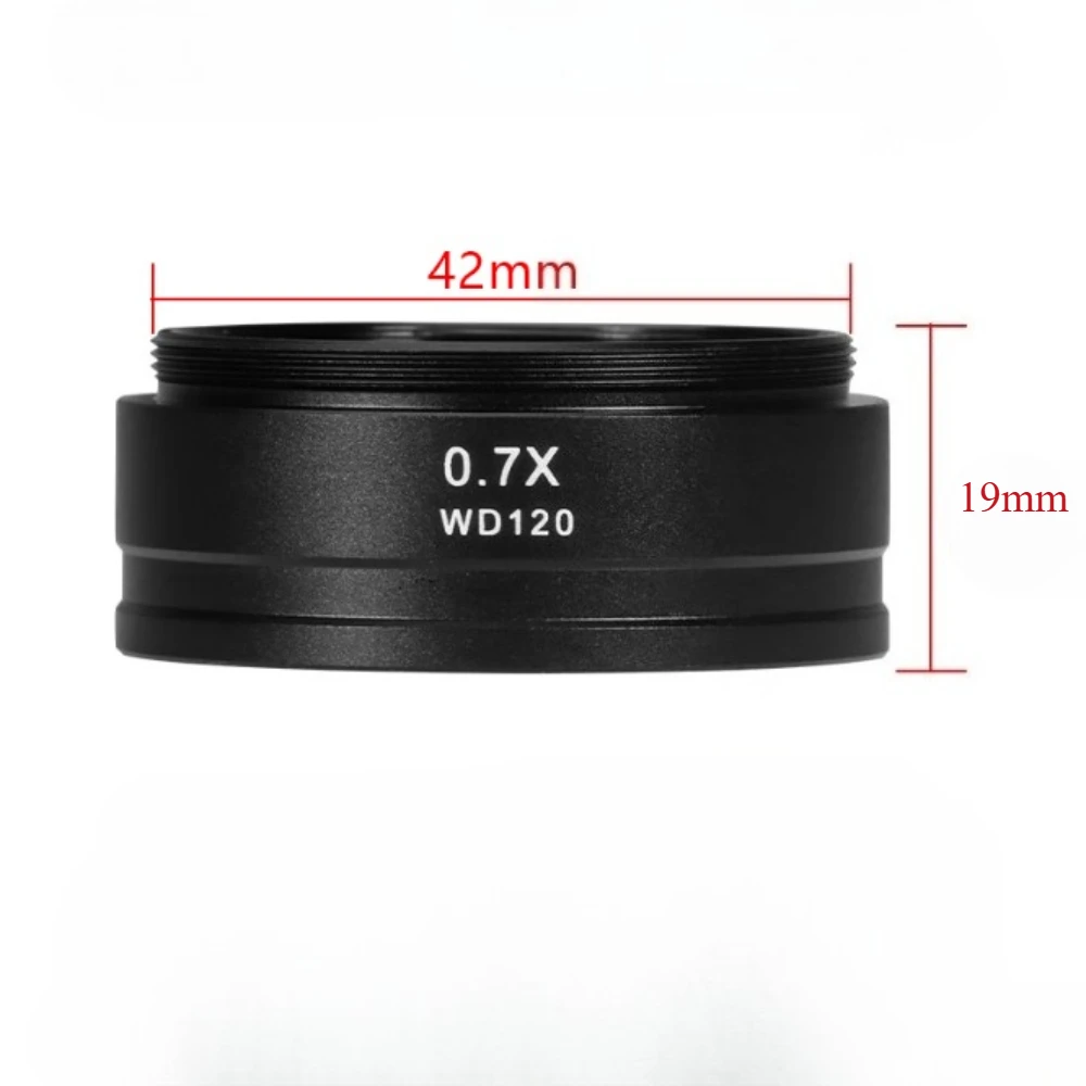 Microscope à lentille unique 0,5x0,7x, objectif auxiliaire, filetage 42mm, lentille à revêtement optique