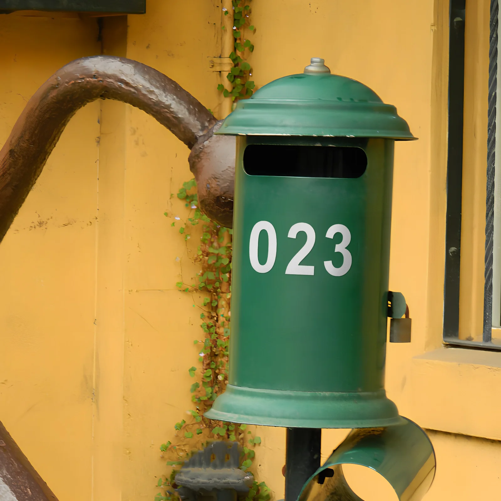 

4 Sheets Reflective Mailbox Number Stickers Weather Resistant Adhesive Large Size for Outside Address Signs Number Decals