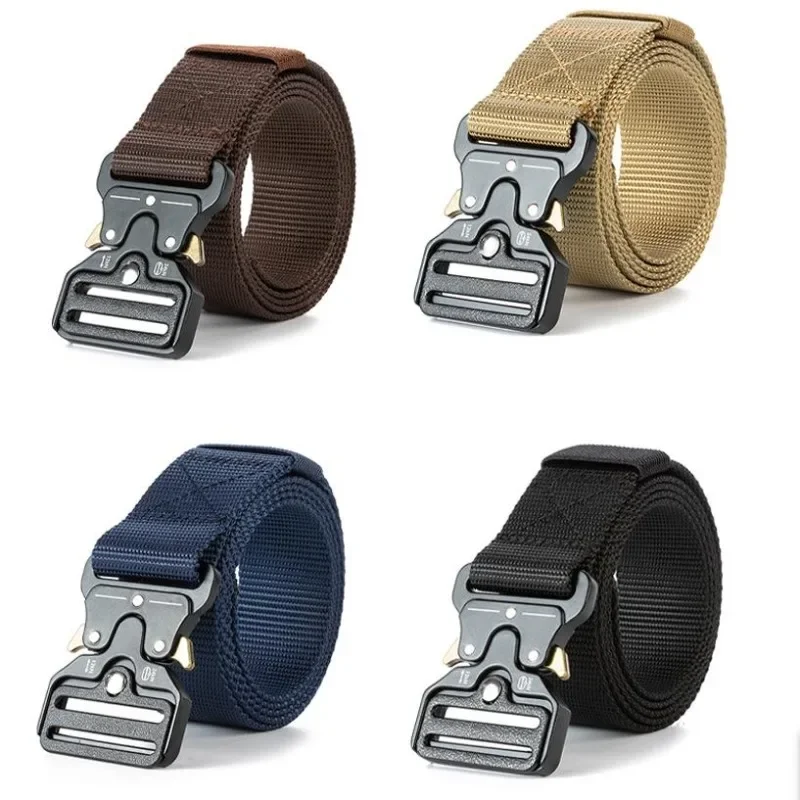 Men\'s Belt Metal Buckle Outdoor Hunting Multi Function - Belt  Survival Marine Corps Canvas Nylon Women Sport Belt