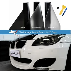 Car Headlight Tint Film Self-Adhesive Light PVC Vinyl Black Sticker Tailing Lamp Mods Stickers Decal Sticker For BMW For Tesla