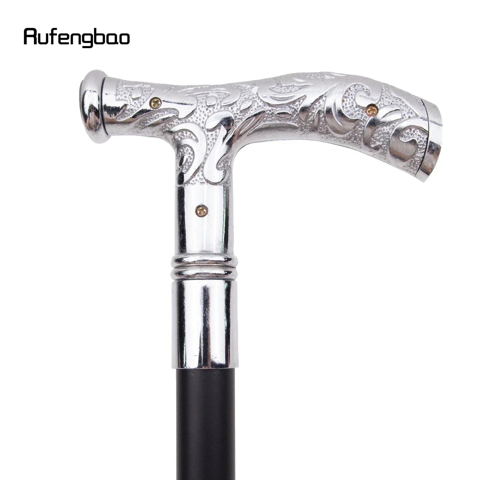 ไม้เท้าแฟชั่นลายดอกไม้สีขาวรูปนกอินทรี สำหรับคอสเพลย์  แบบสตีมพังก์และใช้ในชีวิตประจำวัน  ความยาว 92 ซม.