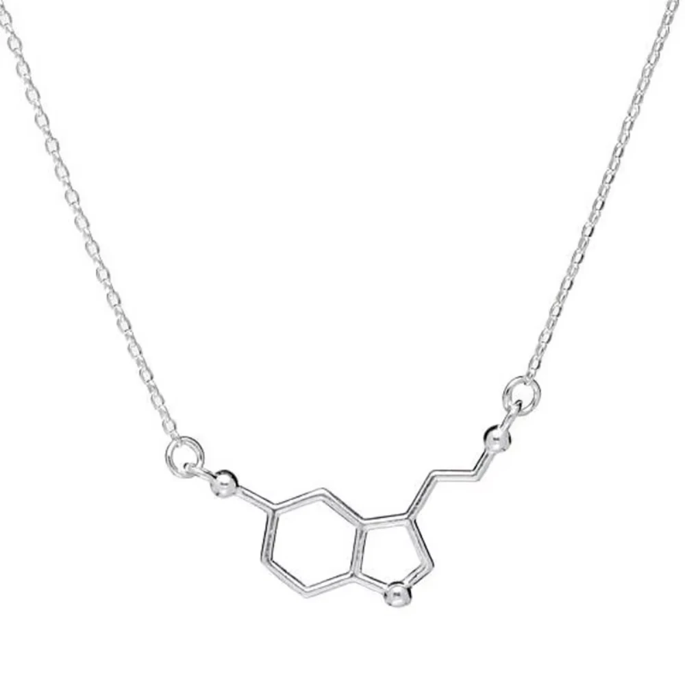 Fashion Dopamine Molecule Necklaces Chemical Formula Chemistry Molecule Necklace Couple Girlfriend Graduation Gift