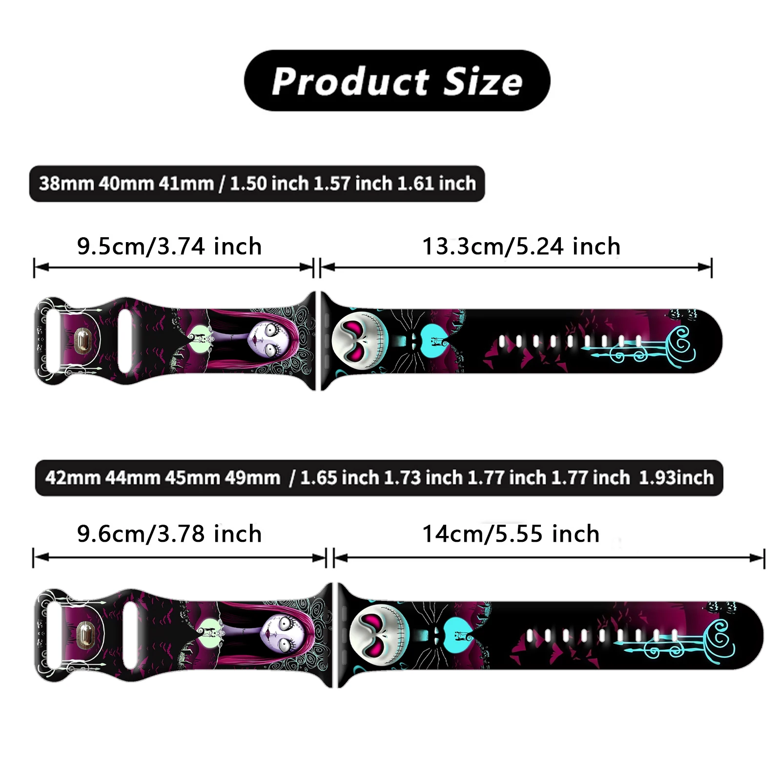 Disney Colorful Series Print Strap for Apple Watch 11 10 9 SE Silicone Band Replaceable Watchband for iWatch 46mm 45mm 42mm 41mm