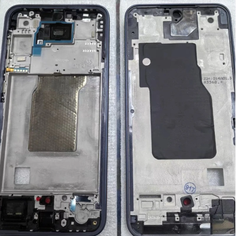 A356 Replacement For Samsung A35 5G SM-A356 Middle Frame Housing Board LCD Faceplate Bezel Replace Repair Parts + Side Buttons