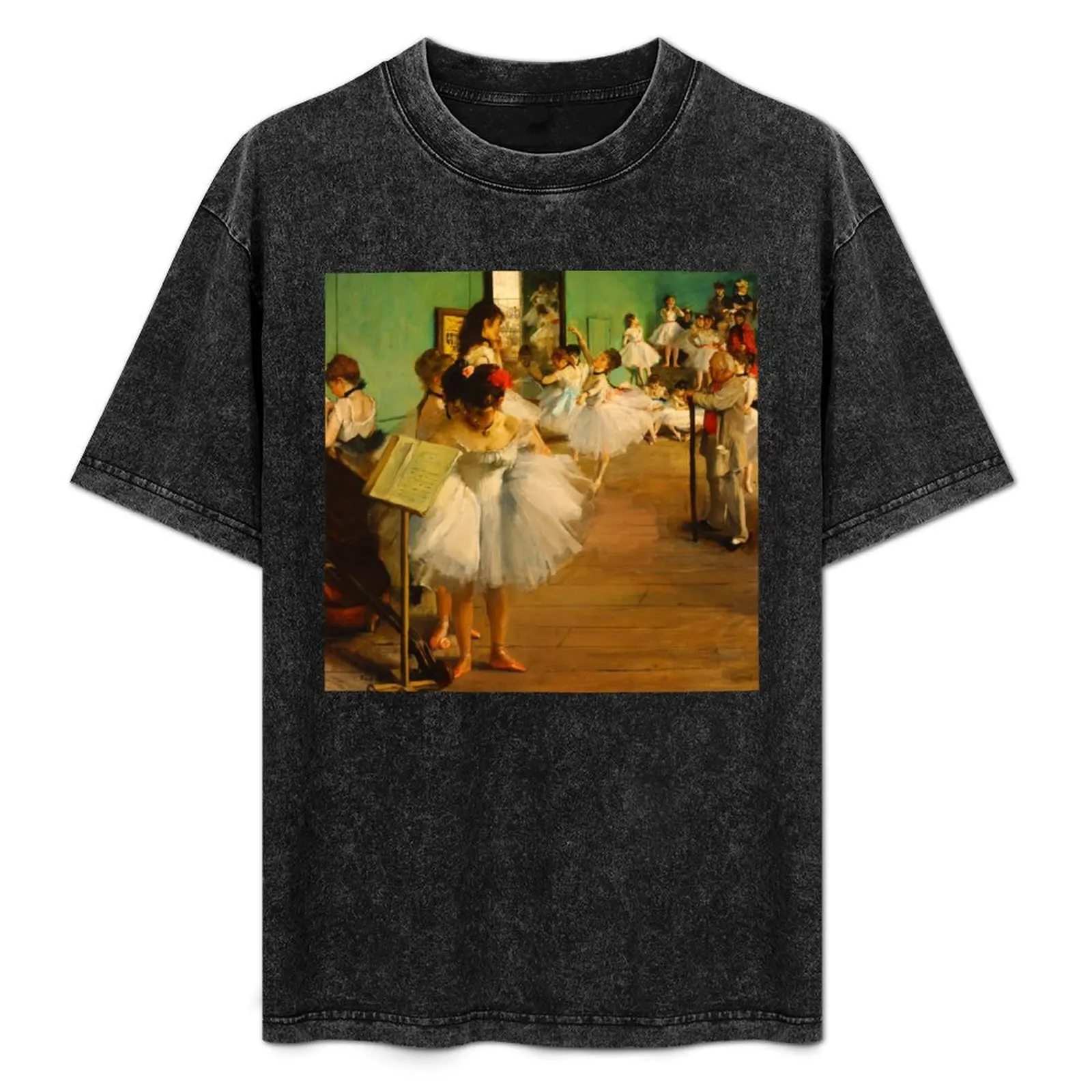 The Dance Class by Edgar Degas T-Shirt Trendy Print Short Sleeve T-Shirt