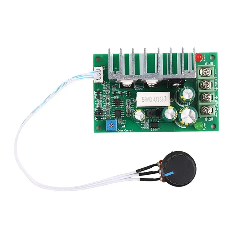 

Adjustable Speed Control For DC Motors 10-60V PWM 0-100% Adjustable Speed Governor Overcurrent And Overload Protection