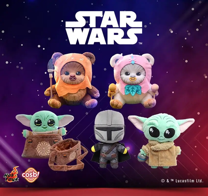 Juguetes calientes figura de Anime Wars Darth Vader Grogu Cosbi muñeco de peluche de vinilo bolso cruzado decoración de dibujos animados juguetes regalos creativos de navidad