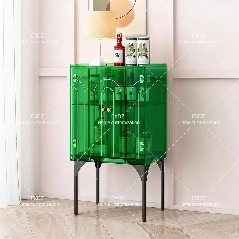 Acrylic Dining Side Cabinet Light Luxury Living Room Integrated Wall Tea Cabinet Household Bedroom Sofa Side Cabinet Wine