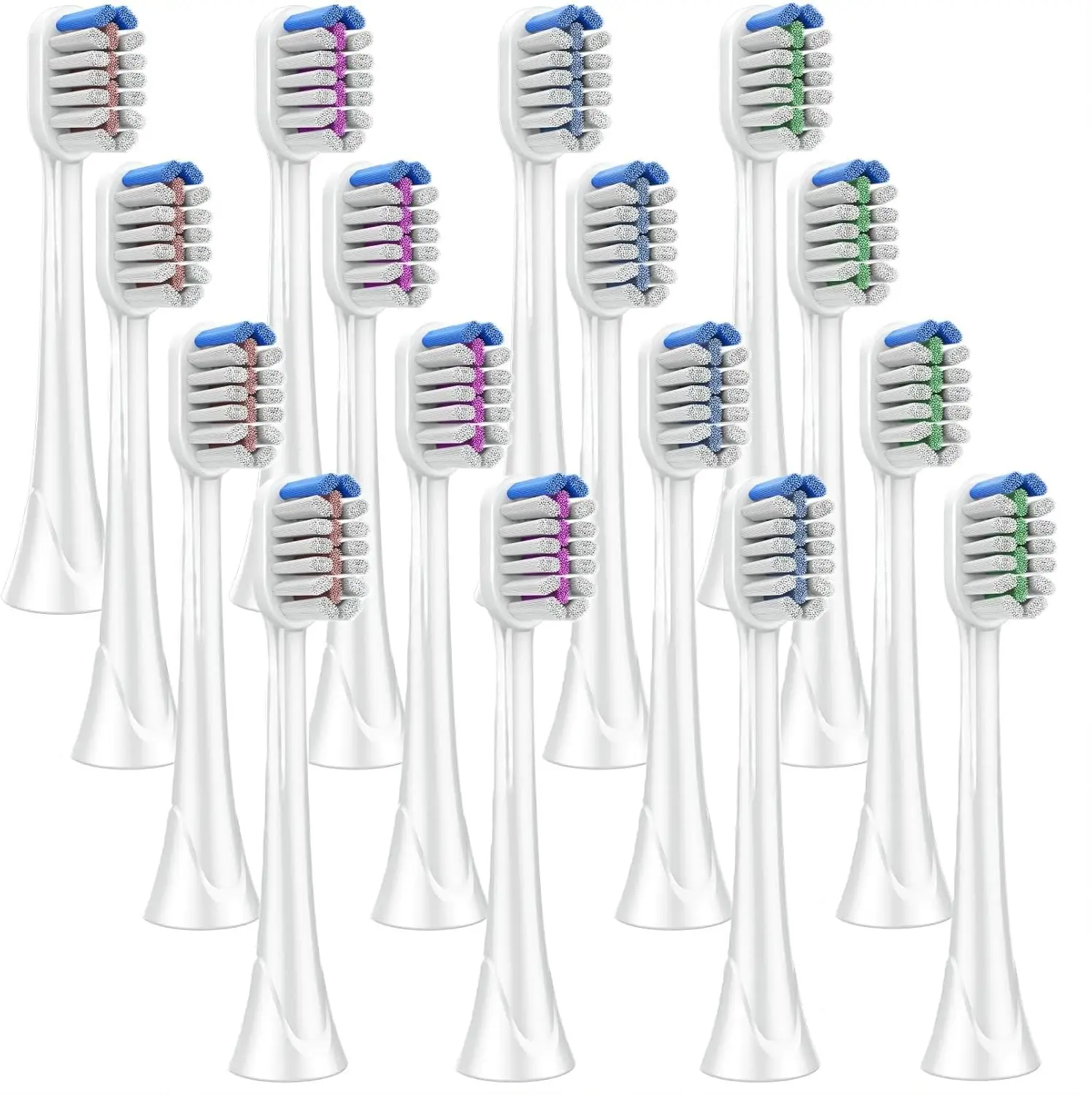 16pcs Replacement Toothbrush Heads Compatible with Philips Sonicare Electric Tooth Brushes Handle