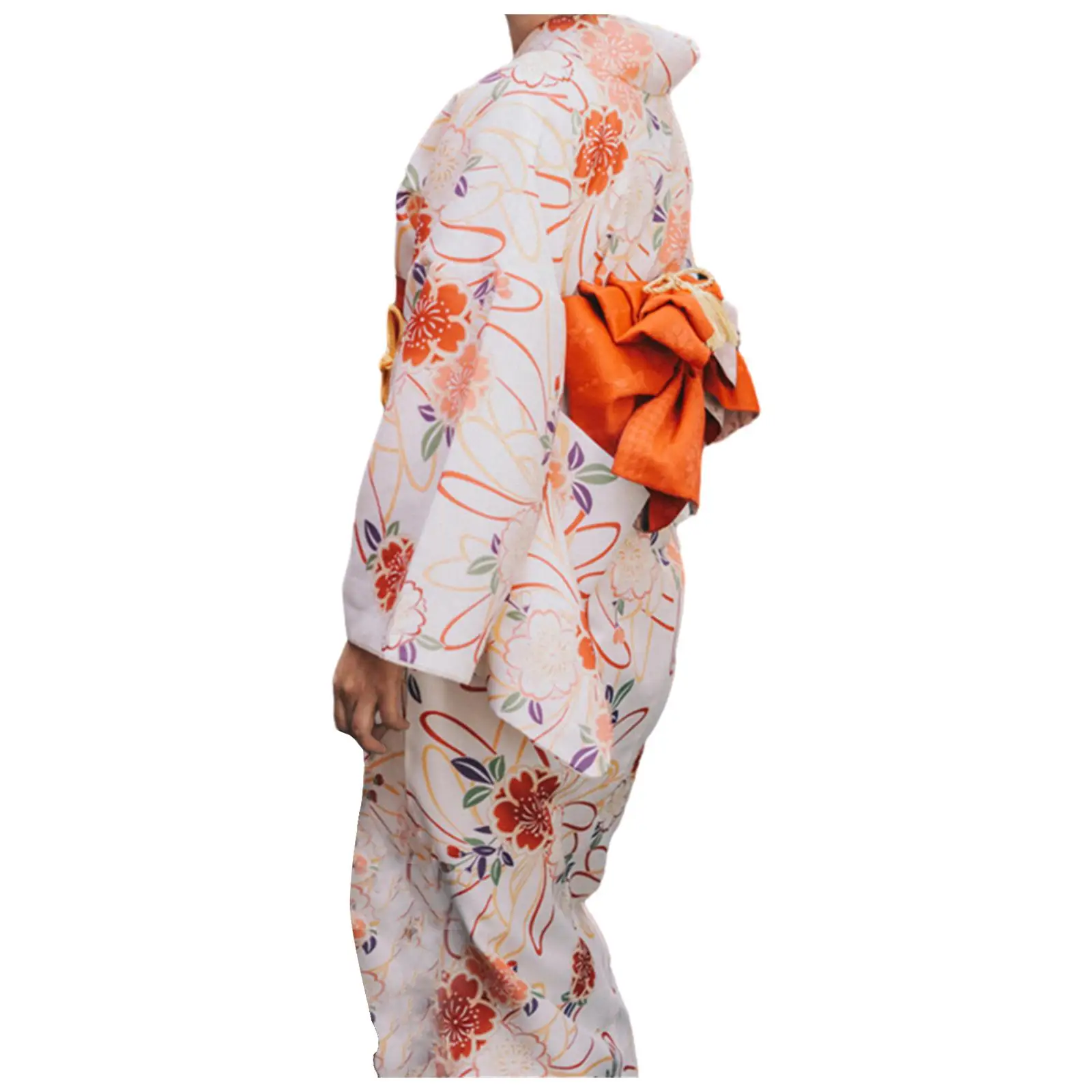 Women's Japanese Kimono Japanese Bathrobe Comfortable Sleepwear for Valentine Fancy Dress Stage Performance Halloween Festival