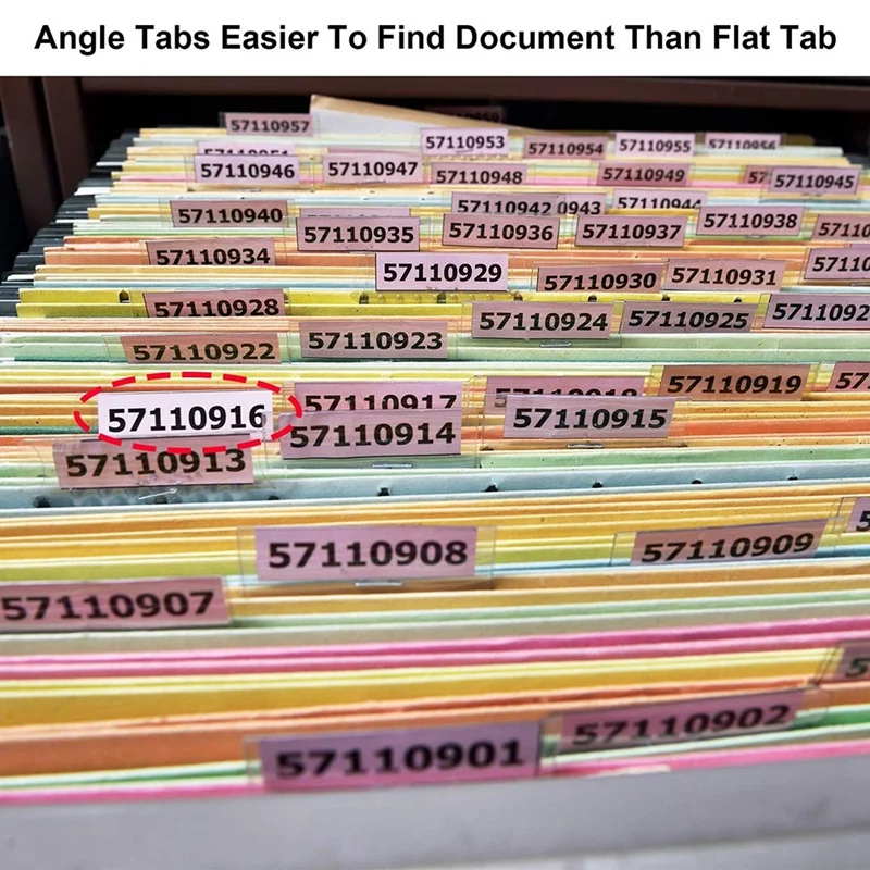 แท็บและตัวแทรกโฟลเดอร์สำหรับแขวน120ชิ้นเพื่อระบุไฟล์แขวนได้อย่างรวดเร็วตัวแทรกแฟ้มแขวนพลาสติกหลายสี