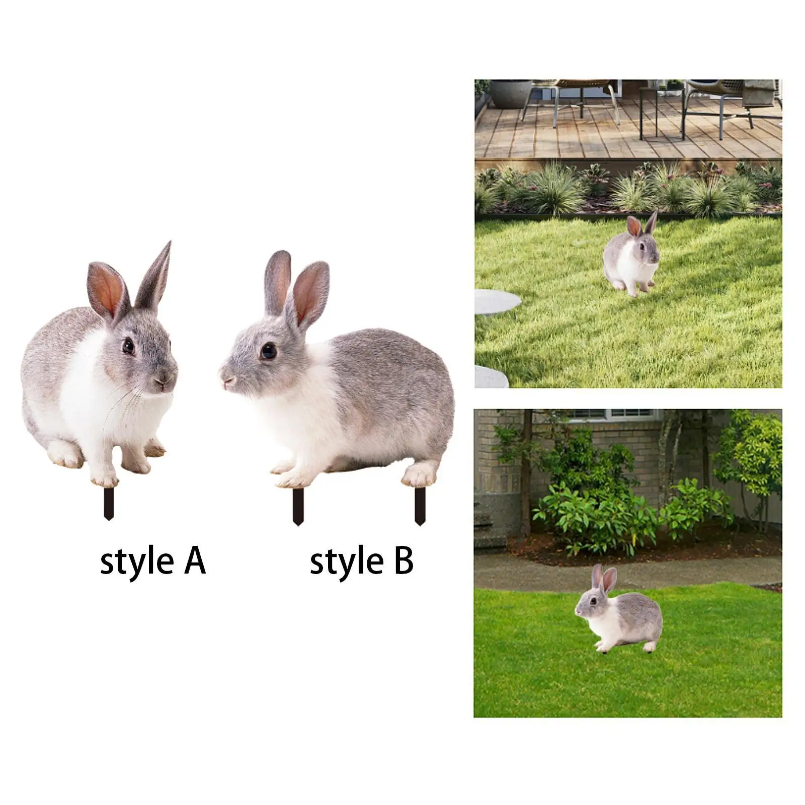 

Rabbit Animal Statue Stake ,Rabbit Garden Statue ,Garden Stake, Garden Rabbit Decoration for Path