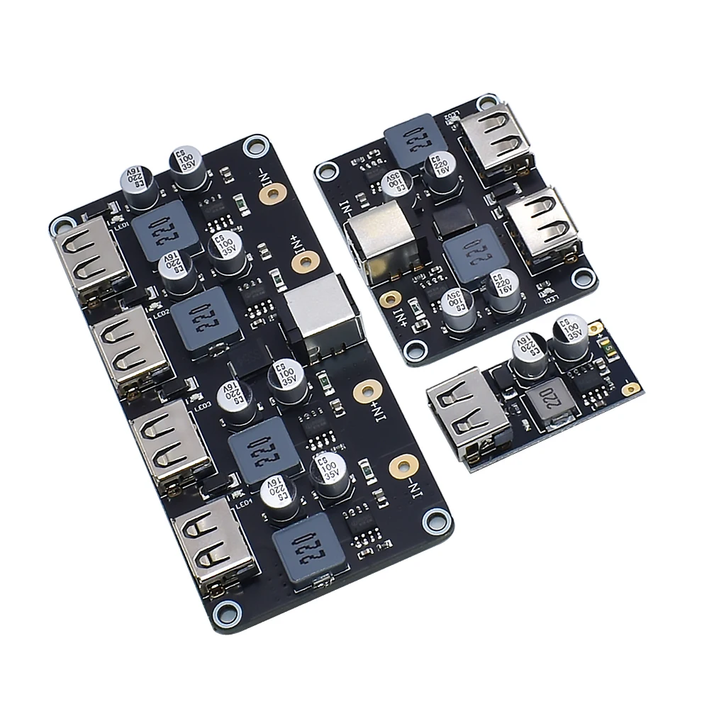 DC-DC Buck Converter Charging Step Down Module USB QC3.0 QC2.0 6-32V 9V 12V 24V to Fast Quick Charger Circuit Board 3V 5V 12V